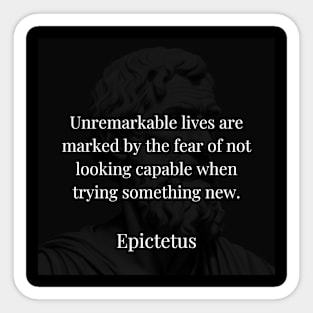 Epictetus's Wisdom: Conquer Fear, Embrace Growth Sticker